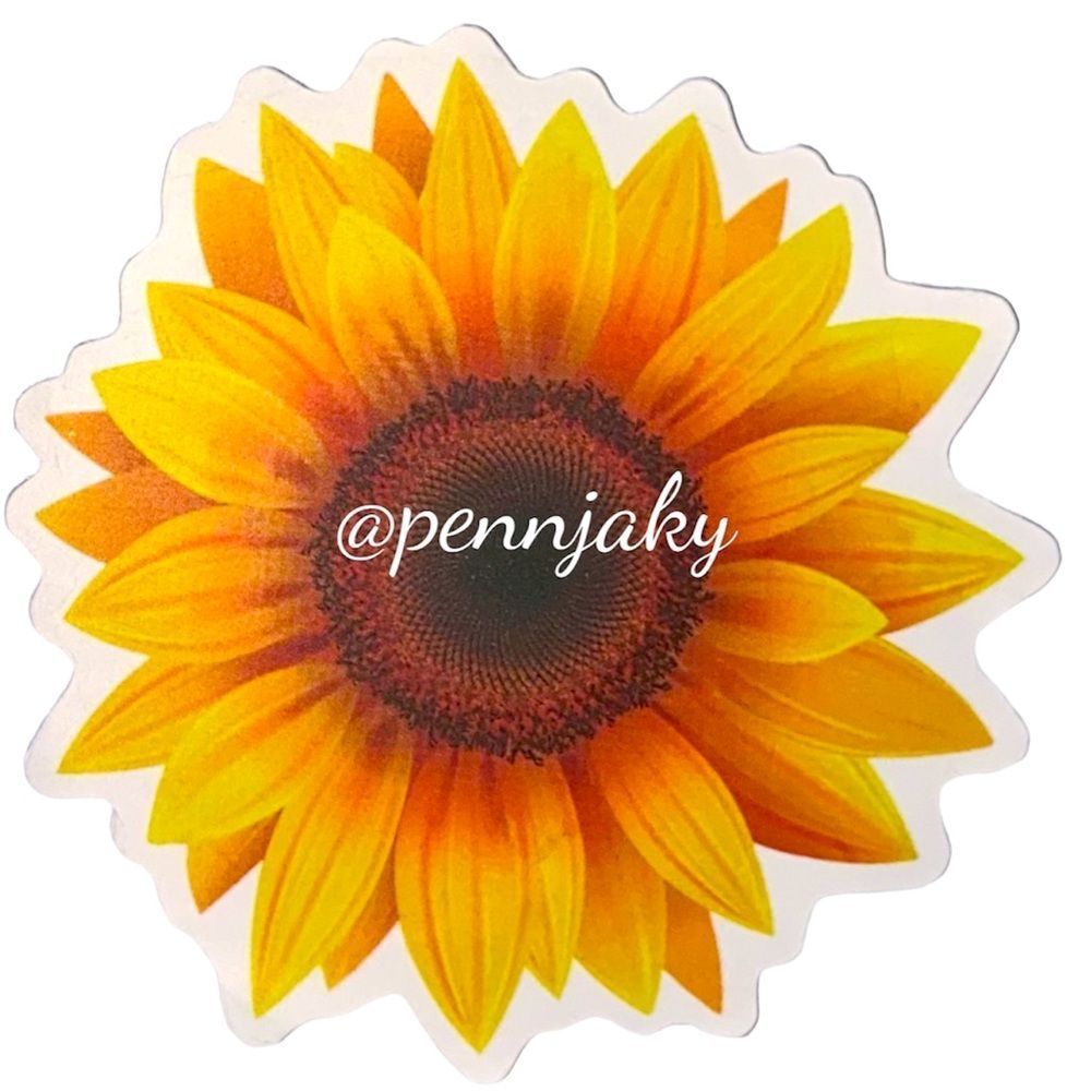 🌻2 for $9 or 4 for $15🌻 Yellow Sunflower 🌻 Pretty Sunflower Sticker Decals